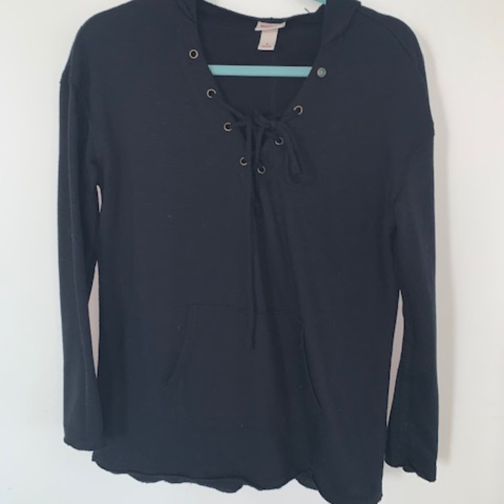 S Mossimo Black Hooded Sweatshirt